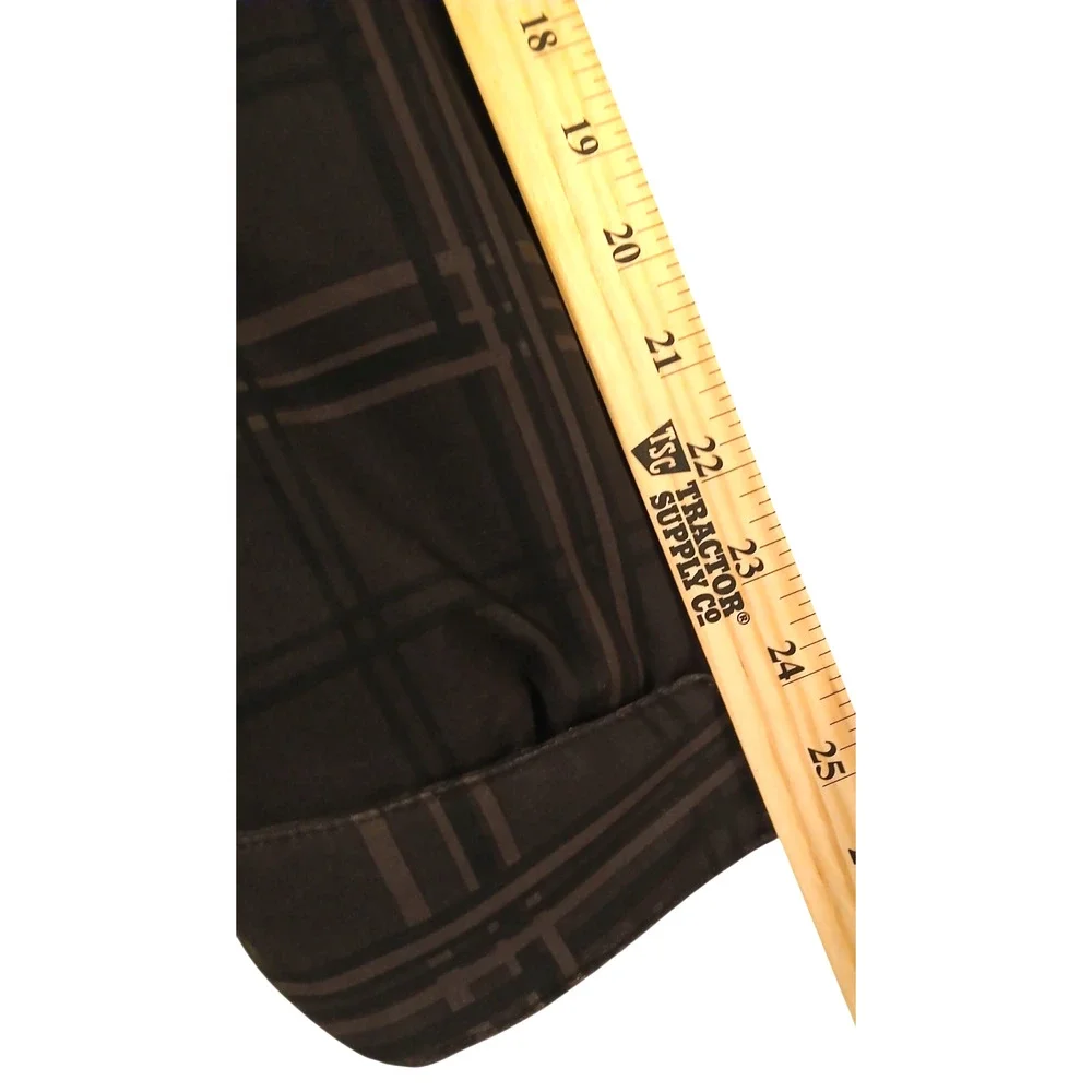 Mens Small Heavy Coat Full Zip Softshell Black Gray Plaid‎ Insulated Zip Pockets